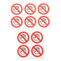 10pcs Do Not Touch Sticker Do Not Use Hand Signs Self Adhesive Decal No Touch Sign Labels Warning Sign Do Not Touch Sticker