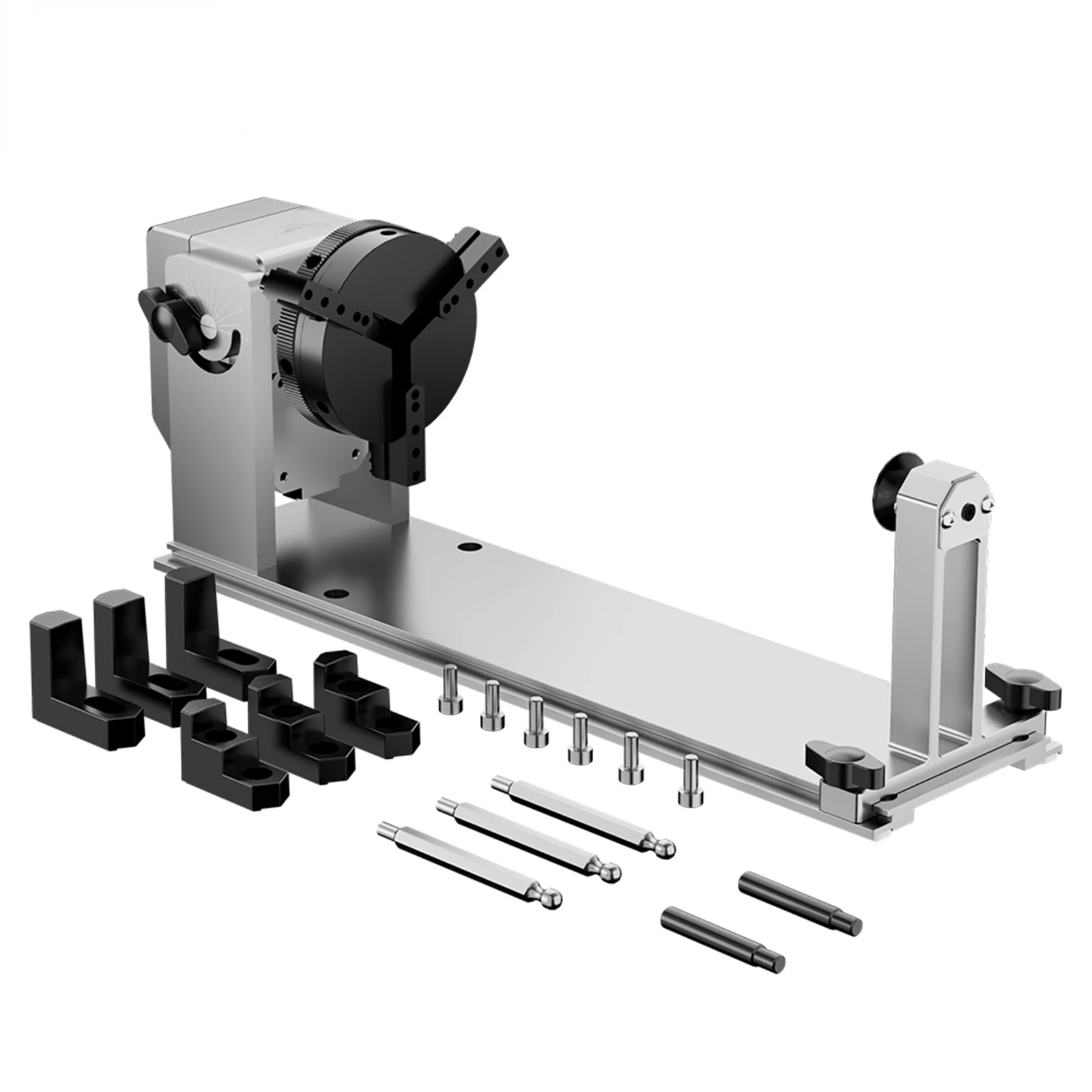 Y-Axis Rotary Chuck YRC1.0 Rotary Roller 360 Rotating 180 Horizontal Flip Angle Base for 99% Laser Engraver Machines