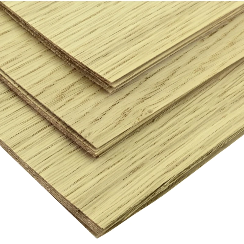 American White Oak Veneer Chips x 18PCS, Thickness 0.4mm Approx, Suitable for Model Making and Crafts, Untreated Wood Sheets.