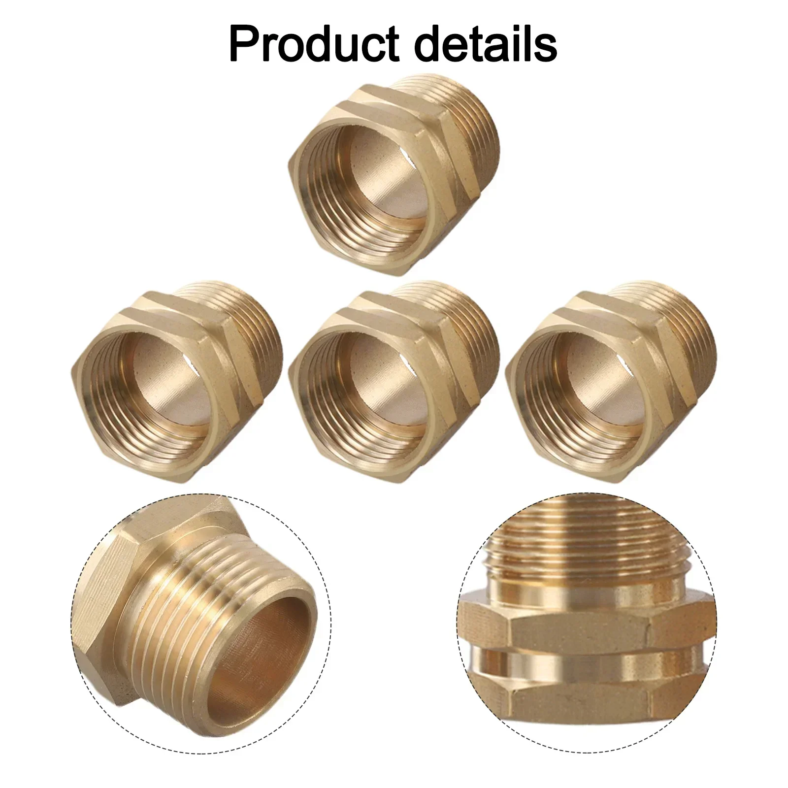 

3 4 GHT To NPT Brass Garden Hose Adapter 3 4 GHT Female Efficient Water Flow Interchangeable Connectors Multiple Applications