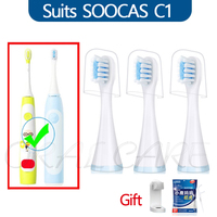 SOOCAS C1 Children Replace Toothbrush Head Xiaomi Mitu MES801 Toothbrush Head For Kids Soft Care High-Quality Brush Head Gift