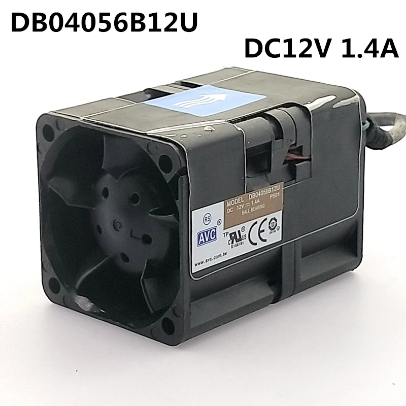 Oryginalny wentylator AVC z podwójnym silnikiem i dużą prędkością DB04056B12U 12V 1.4A 4056 4cm wentylator serwerowy z wtyczką USB