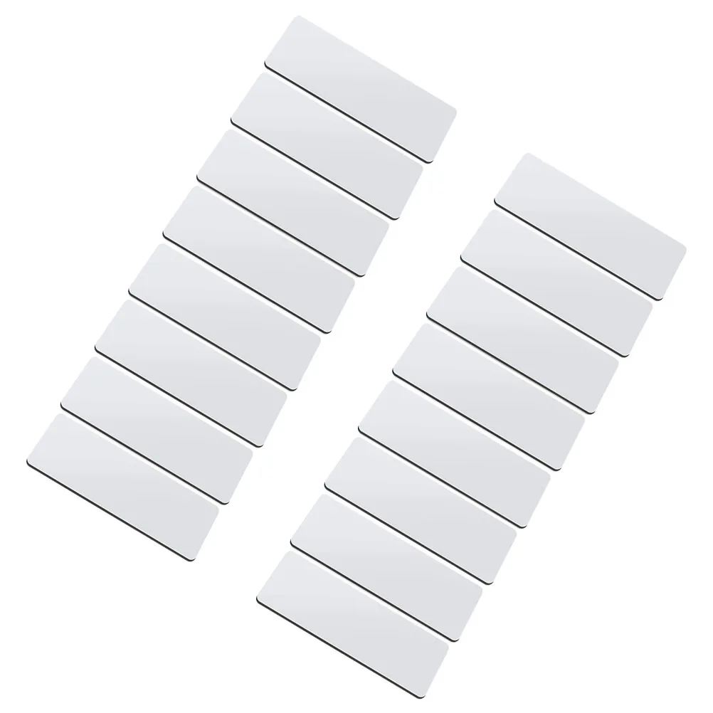 

16pcs Blank Name Tags Personalized Work Badge Printable ID Card Pins Metal Lightweight Storage Customizable