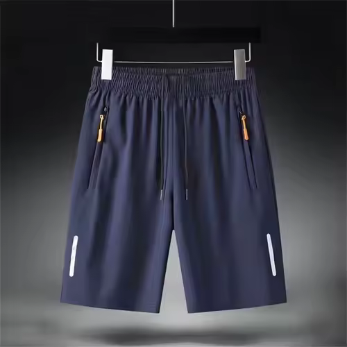 Men's Summer Ultra-thin Ice Silk Beach Casual Shorts Jogging Sport Quick Dry Male Zipper Loose Gym Sports Short Pants Sweatpant - Image 8