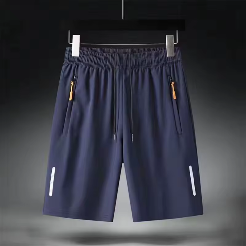 Men's Summer Ultra-thin Ice Silk Beach Casual Shorts Jogging Sport Quick Dry Male Zipper Loose Gym Sports Short Pants Sweatpant - Image 8