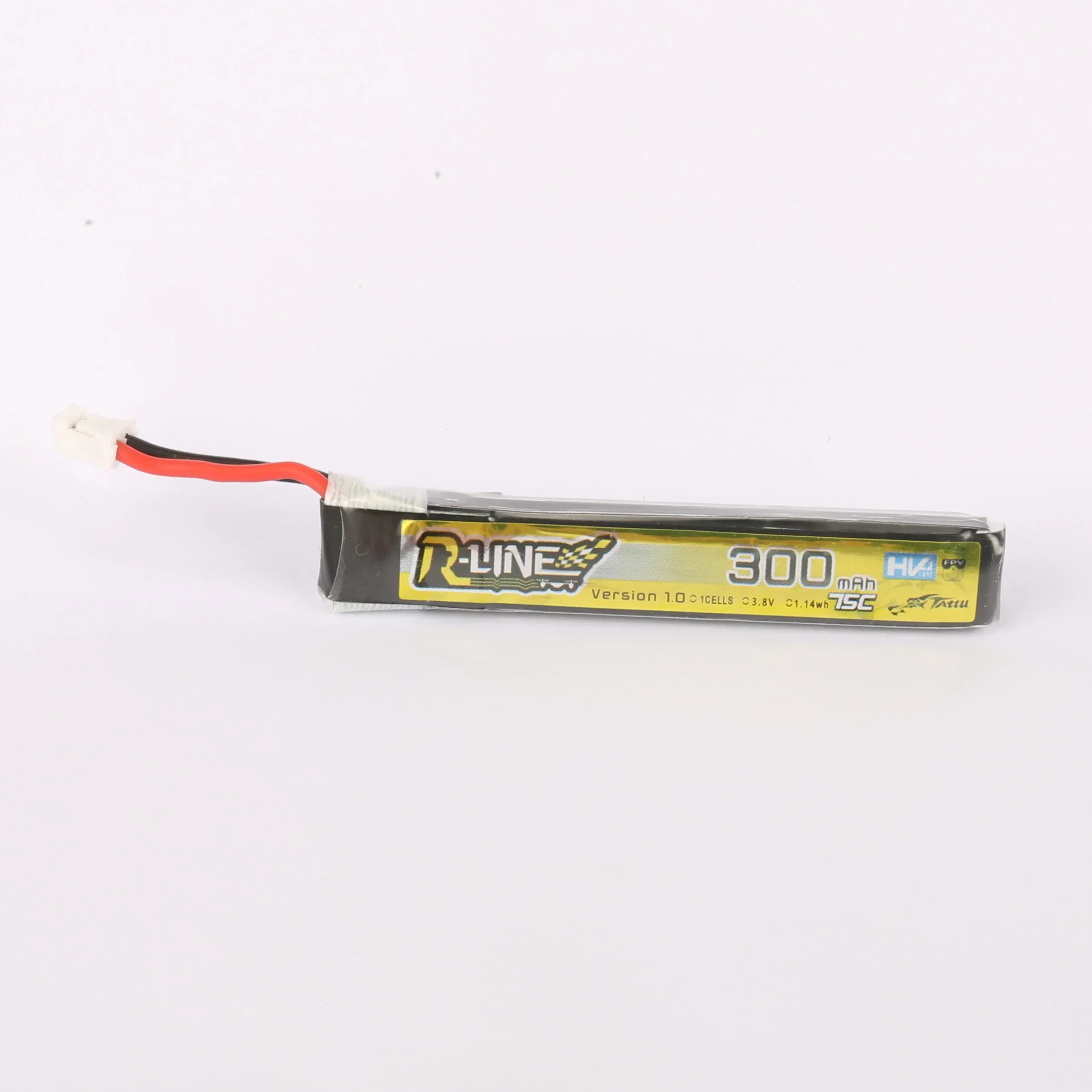 TATTU Lipo Battery 300mAh 3.8V 75C 1S with BT2.0/PH2.0 Plug Connector for RC FPV Racing Drone Quadcopter