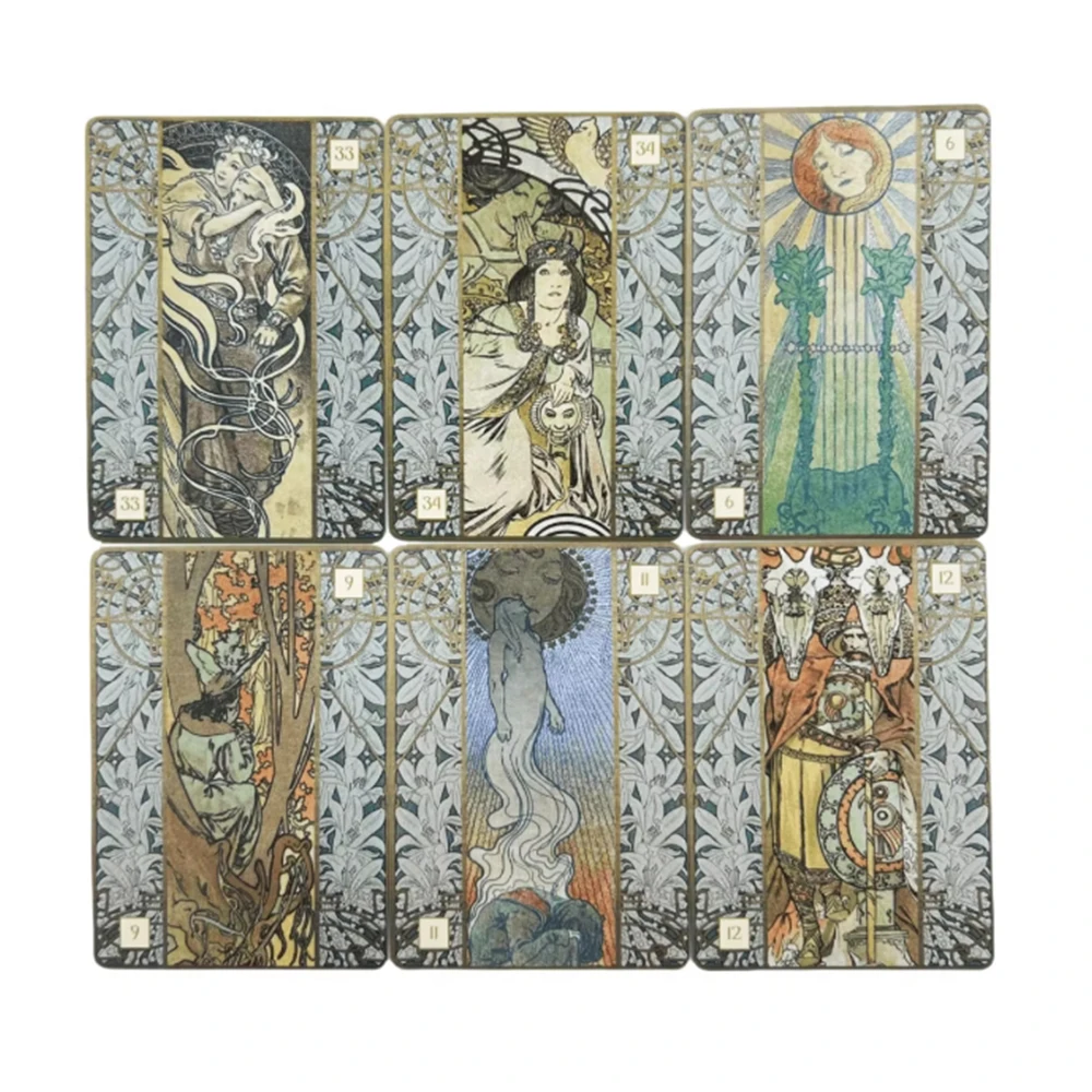 Alfons Maria Mucha Oracle Cards Divination Deck English Vision Edition Tarocchi Gioco da tavolo