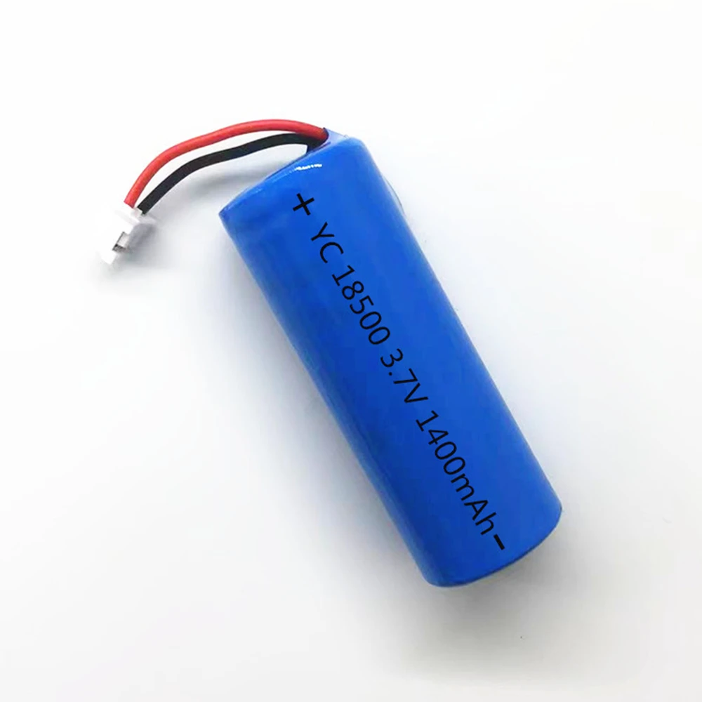 2pcs/lot 3.7V 1400mAh 18500 lithium battery with protective plate outlet rechargeable battery