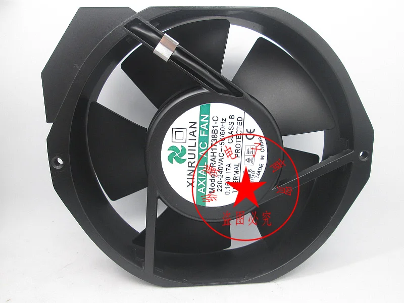 

XINRUILIAN RAH1738B1-C AC 220/240V 0.16A 0.17A 172x172x38mm Server Cooling Fan