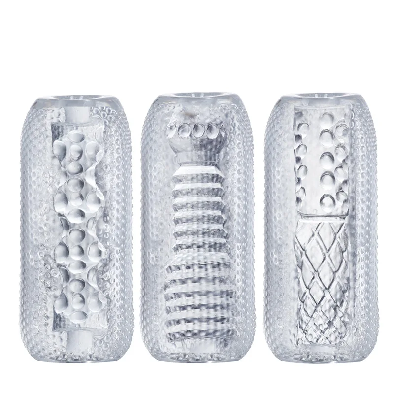 Masturbator Transparent Male Jelly Artificial Vagina Real Cat Male Penis Exerciser Cock Enlarger Sucking Sex Toy Pornography