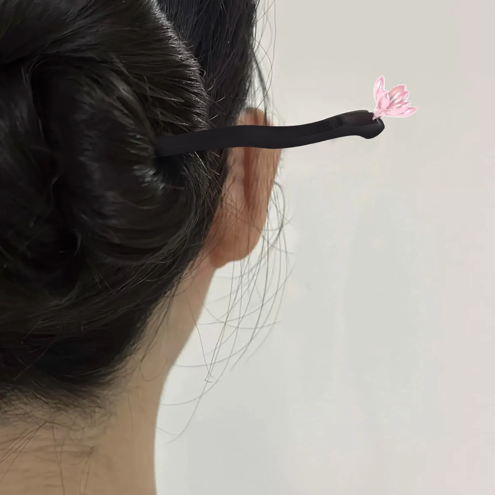 

Vintage Wooden Stick For Women Elegant Chinese Hairpin Traditional Hanfu Wedding Party Bun Styling Hair Fork Thick Long