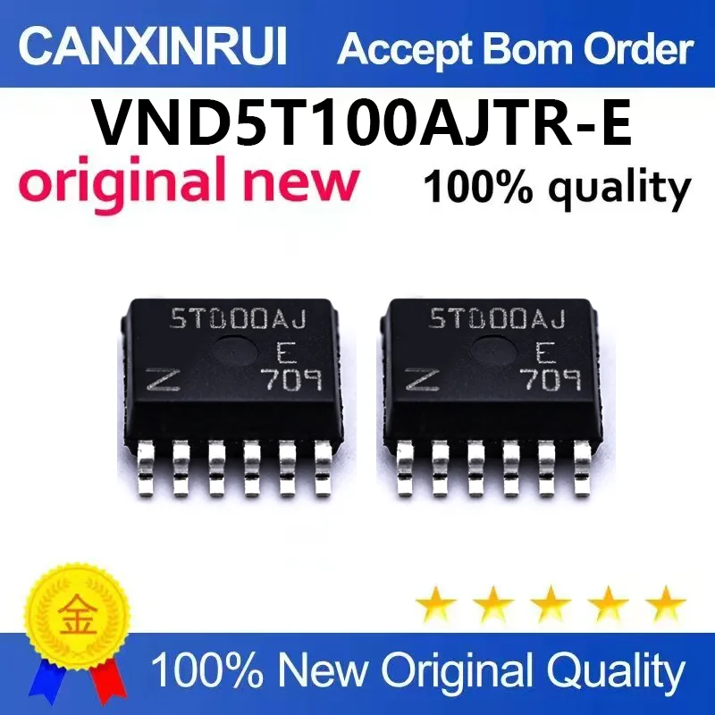 （5pcs-100pcs）VND5T100AJTR-E silk screen D5T100AJ automotive computer board control IC HSSOP-12 package