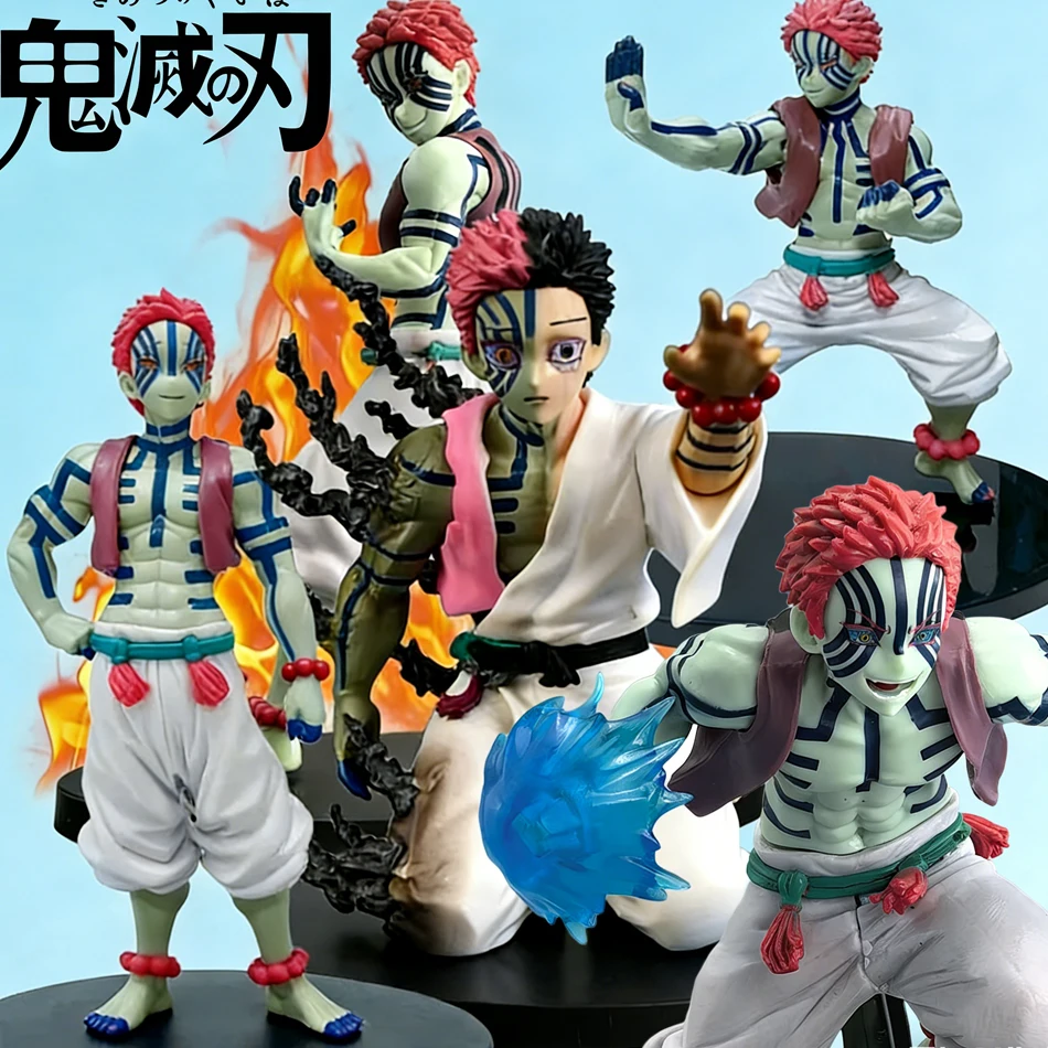 Anime Demon Slayer Actionfigur - PVC Sammlerstück Akaza Modell Spielzeug für Kinder Halloween Geschenk Puppe Dekoration