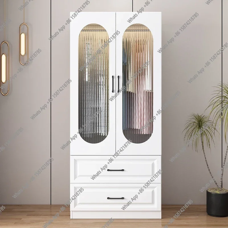 

Minimalist Nordic Wardrobe Open Filing Modern Wearable Wardrobe Closet Storage Clothes Exterior Wooden Ropero Home Furniture