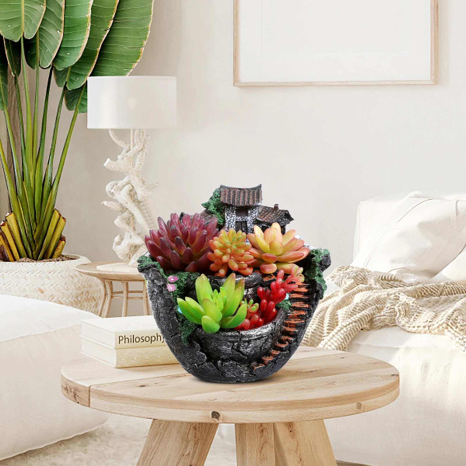 

Creative Flower Pcs Succulent Pot Succulent Planter Indoor Plants Container Flower Planting Container Desk Balcony Garden