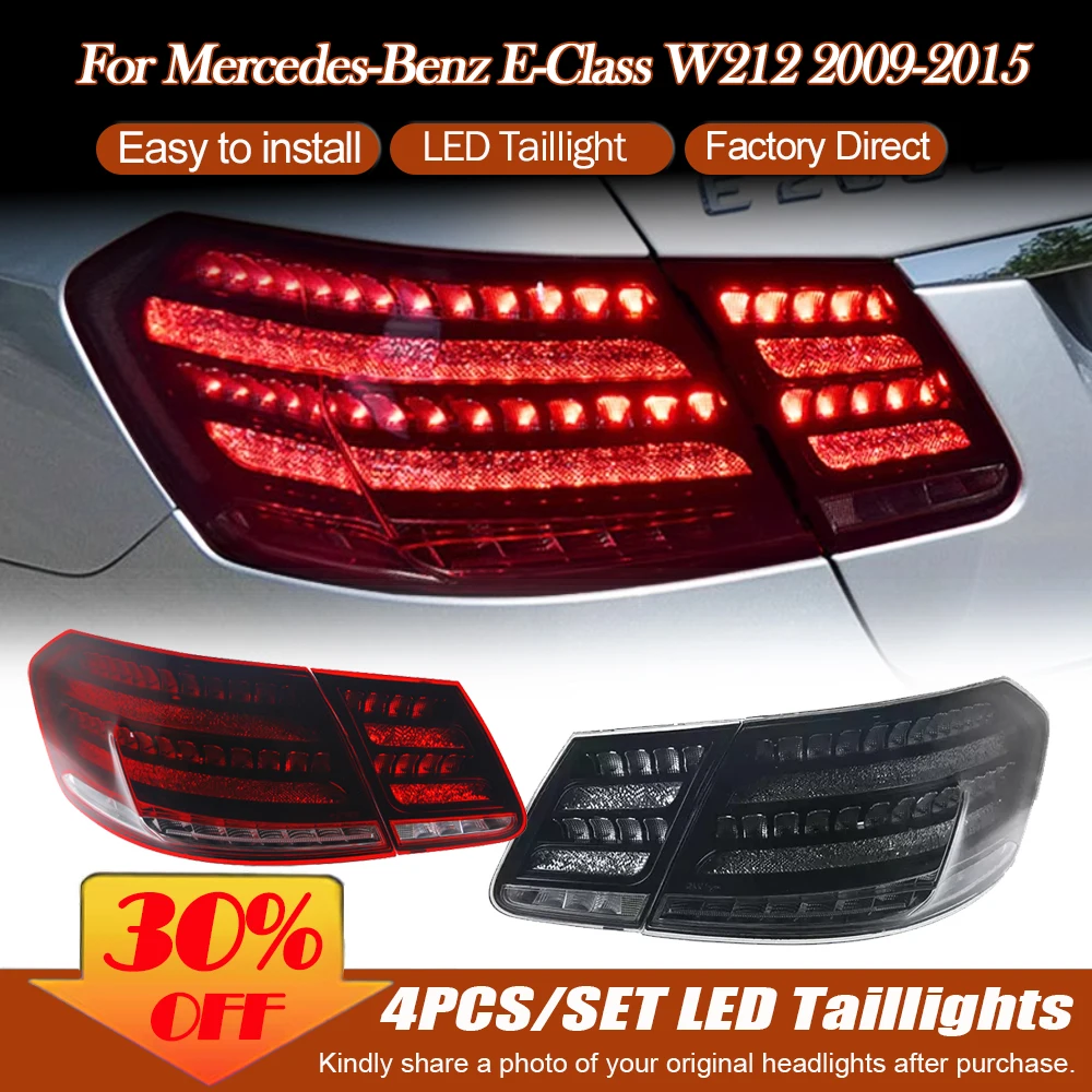 

Автомобильные задние фонари в сборе для Benz E-Class W212, задние фонари 2009-2015, обновленные светодиодные задние фонари, аксессуары для динамических указателей поворота