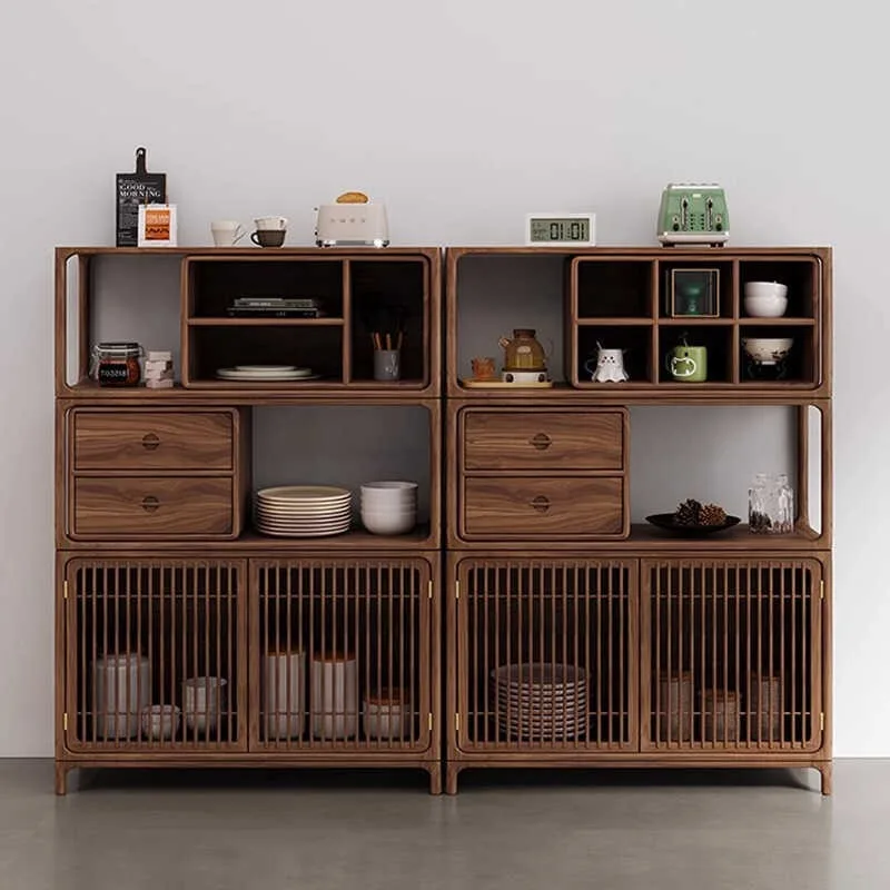 North American black walnut side cabinet, all solid wood new Chinese cabinet locker