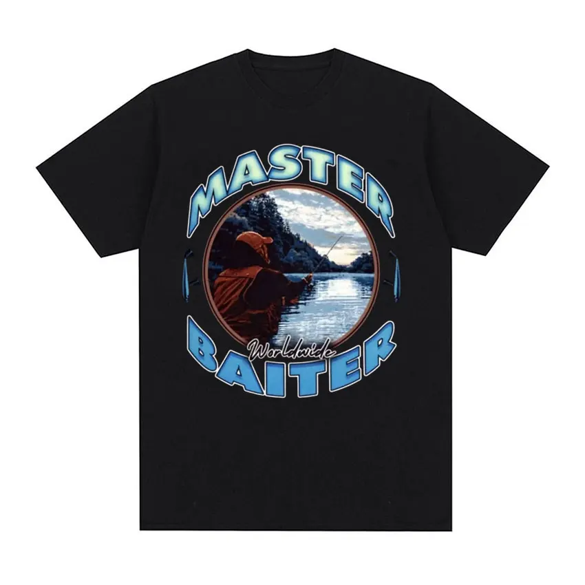 Funny Master Baiter Fishing Parody T-Shirt Summer Men Women Clothing Fashion T Shirts Cotton Short Sleeve Oversized T-shirt Tops