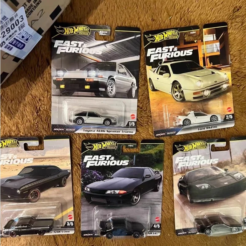 Original Hot Wheels Hnw46 E Case Fast&Furious Serise Model Car Die Toyota Ford Cast Model Surprise Gifts Collection Toys Car