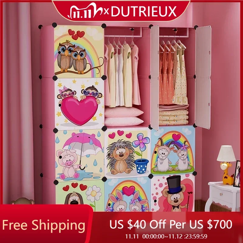 

Portable Plastic Closet Space Saving Space Saving Nightstands Simple Partitions Wardrobe Organizer Ropero Lounge Suite Furniture