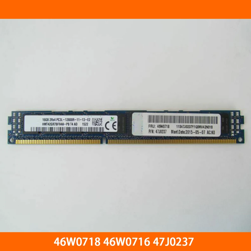 1PCS Server Memory For IBM 46W0718 46W0716 47J0237 16GB DDR3 1600 PC3L-12800R VLP Fully Tested