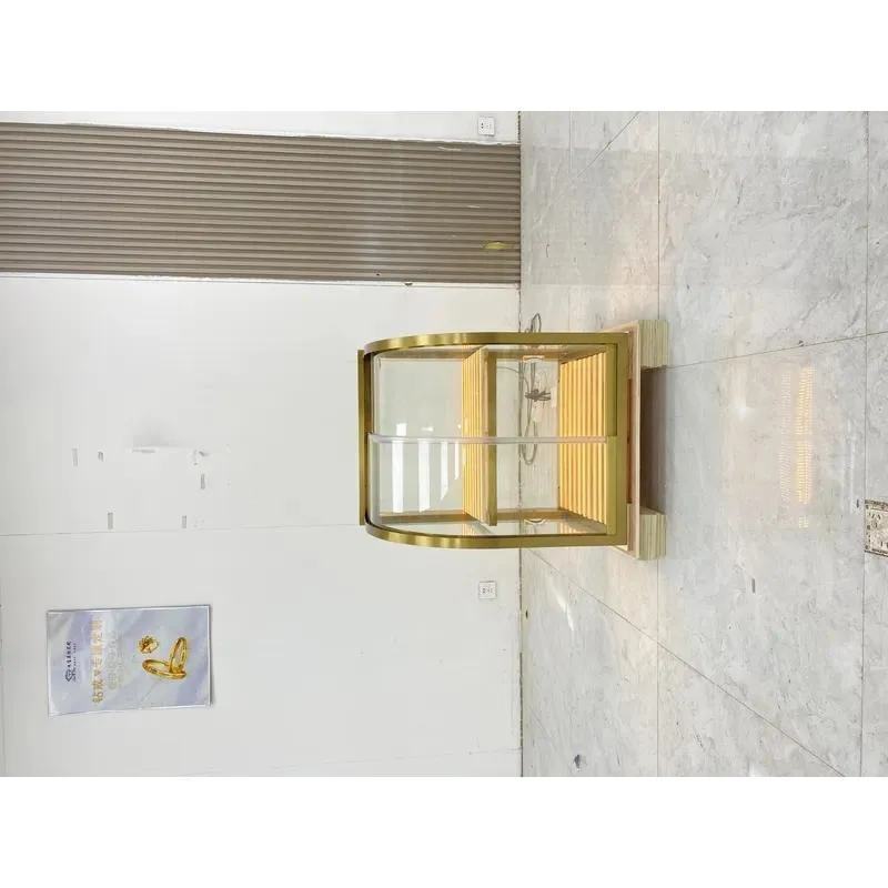 Custom Solid Wood Luxury Bread Cake Display Cabinet with LED Lighting for Shopping Mall Pastry Sales Factory Direct
