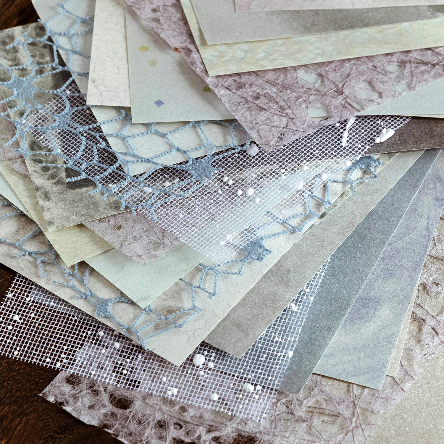 26pcs Vintage Mixed Materials Lace paper Decor Materials DIY Photo Album Collage Journal Creative Stationery Scrapbook Supplies