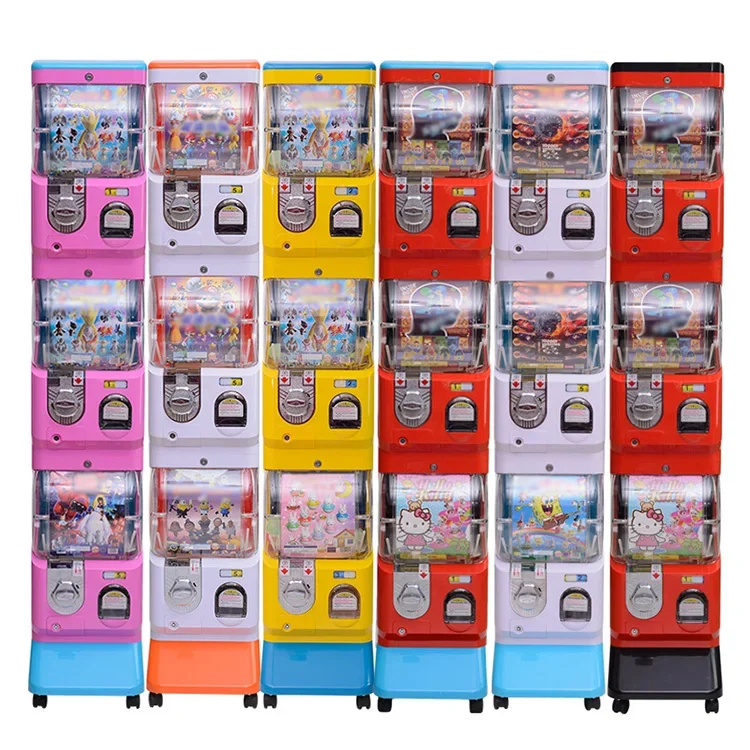 Top Sales Coin Operated Gacha Machine Three Layer Gashapon Machine