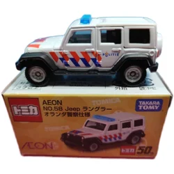 TOMY TOMICA AEON JEEP Wrangler Dutch Police Car Diecast Model Cars Alloy Vehicle Classic Collection Display Toys for Boys