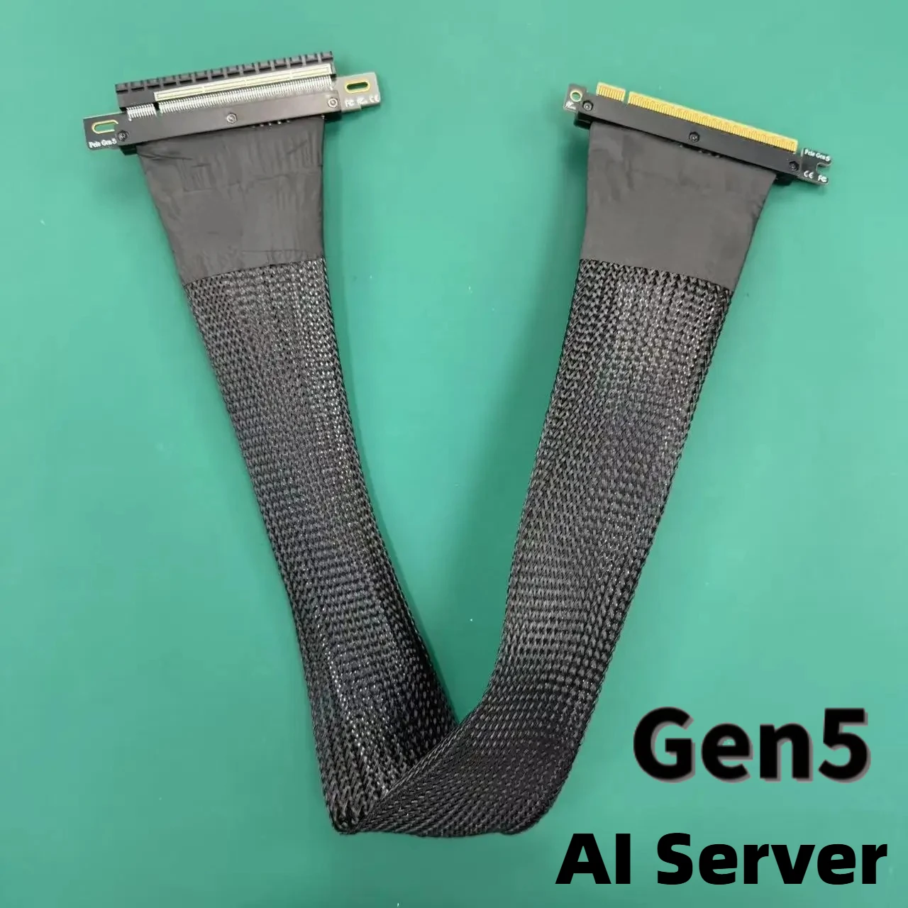 

Ultra PCIe 5.0 X16 Riser Cable PCI Express 5.0 Графический процессор Экранированная высокоскоростная видеокарта без потерь AI Сервер Игровой PCIE Gen5