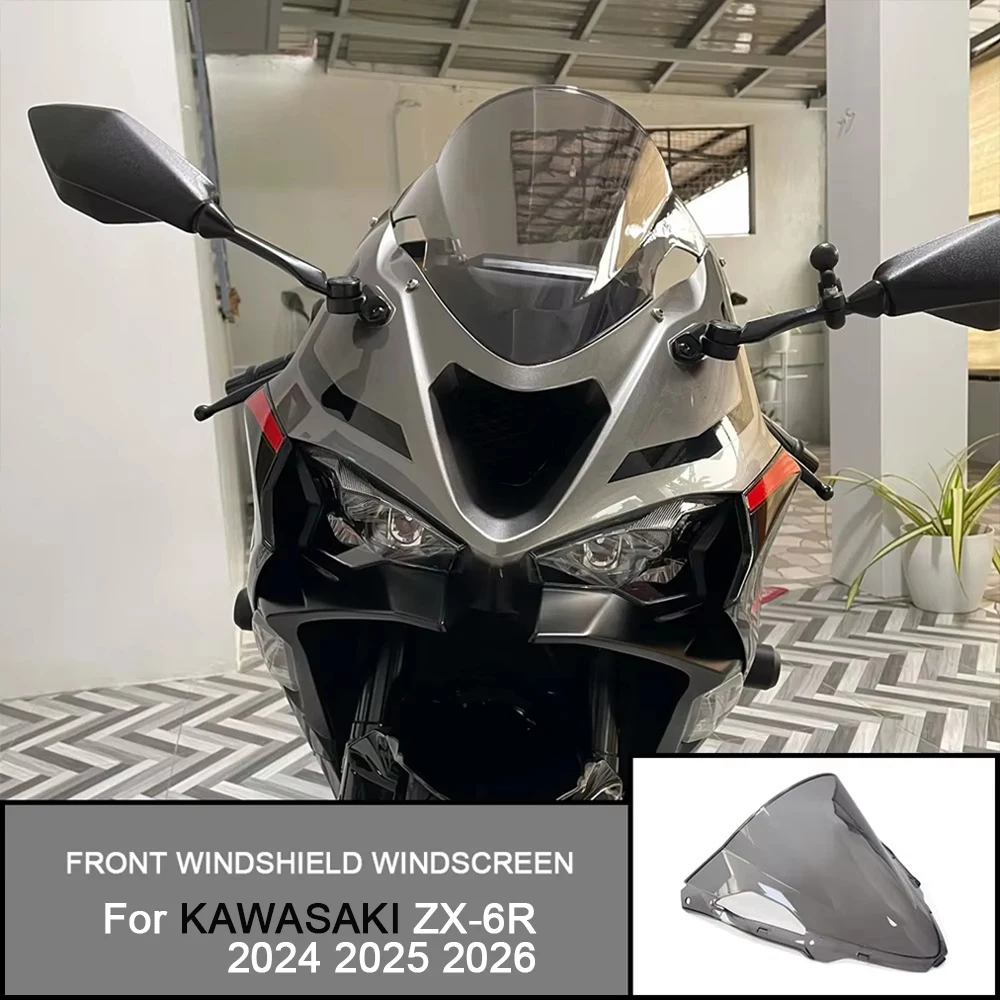 Fit For KAWASAKI ZX-6R ZX6R ZX 6R 2024 2025 2026 Motorcycle Front Windshield Windscreen Baffle Wind Deflectors