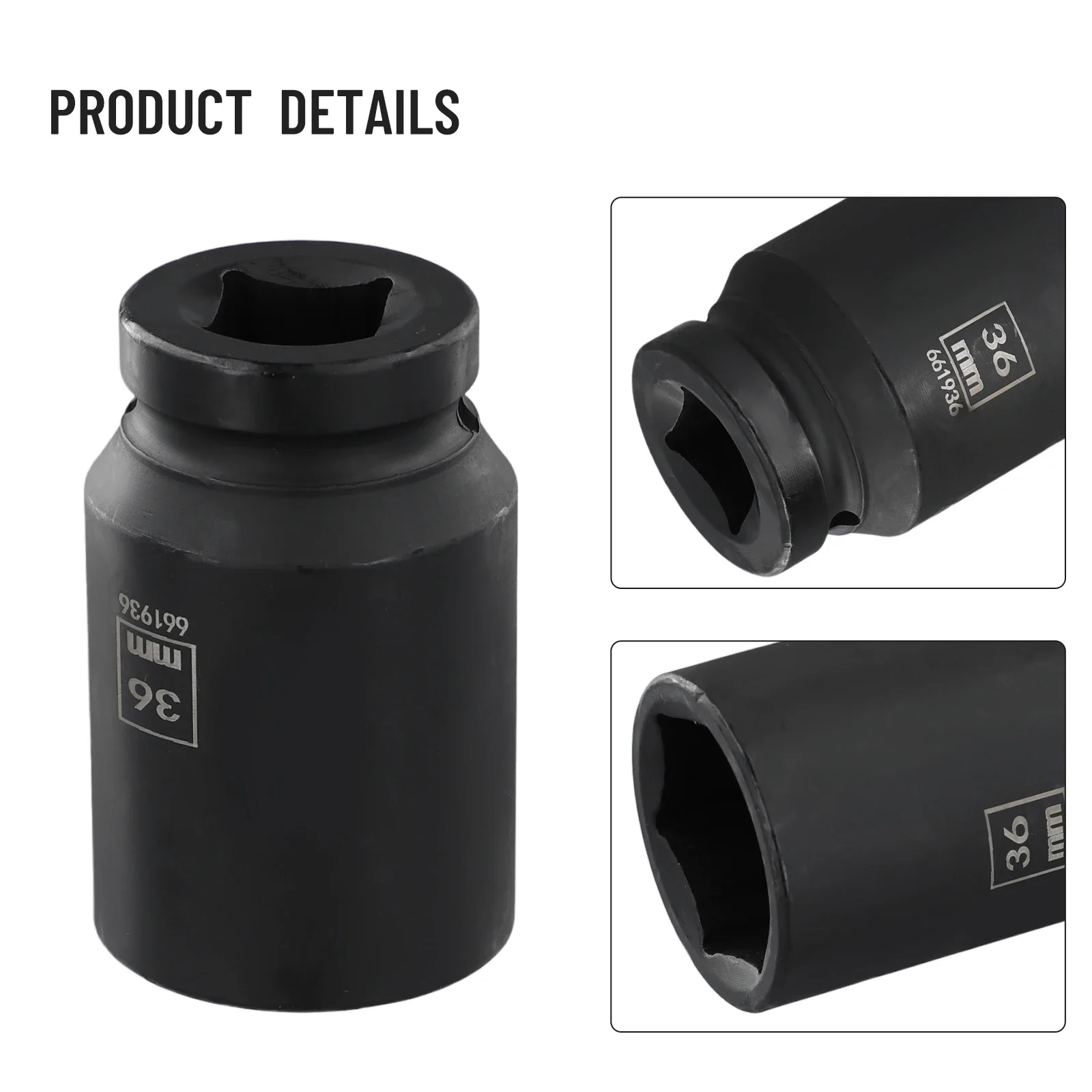 36mm Drive Master Impact Socket Set Deep Impact Socket Key Metric Air Pneumatic Socket For Car Repair Tools