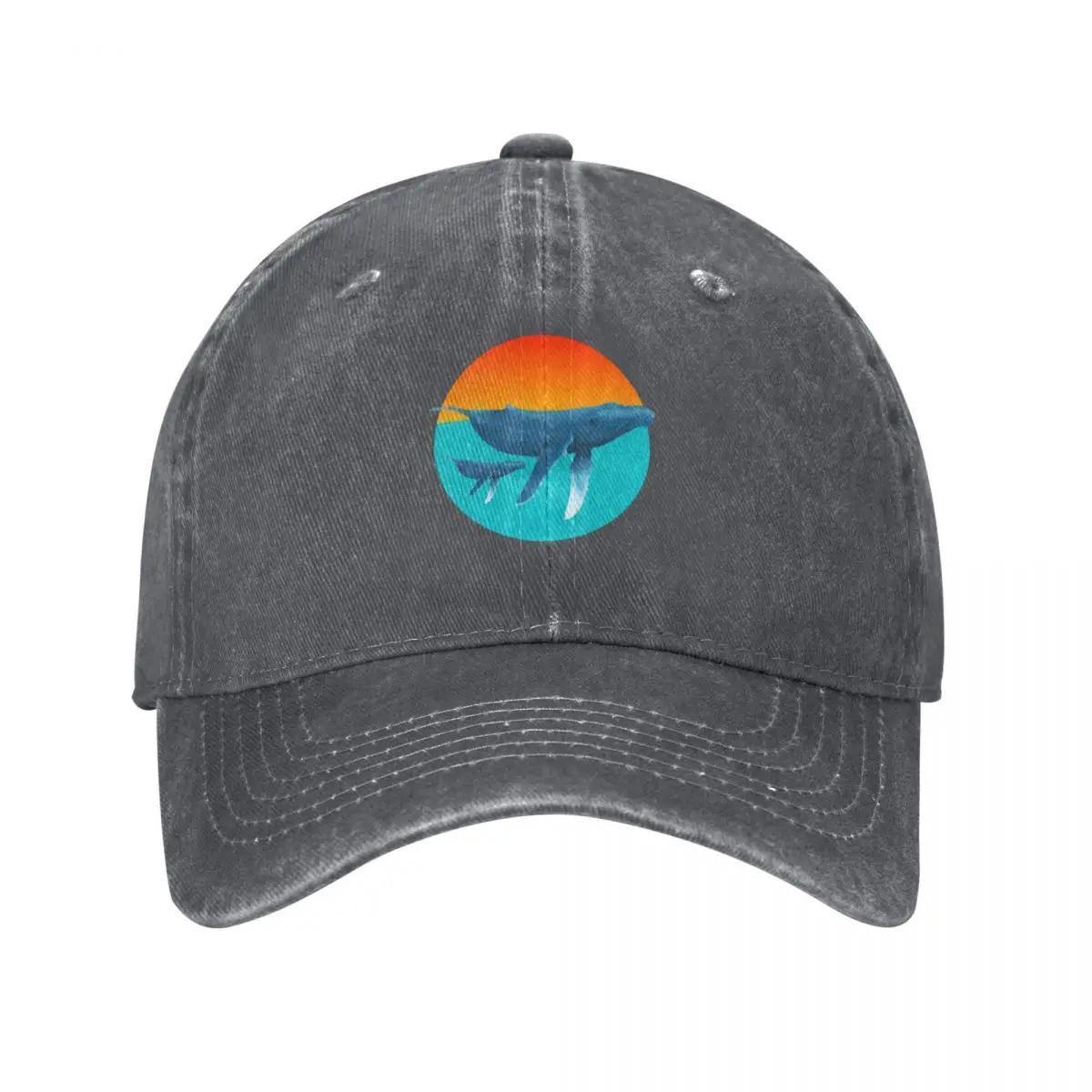 Humpback Whale and Calf Baseball Cap Designer Hat Gentleman Hat hiking hat Designer Man Women's