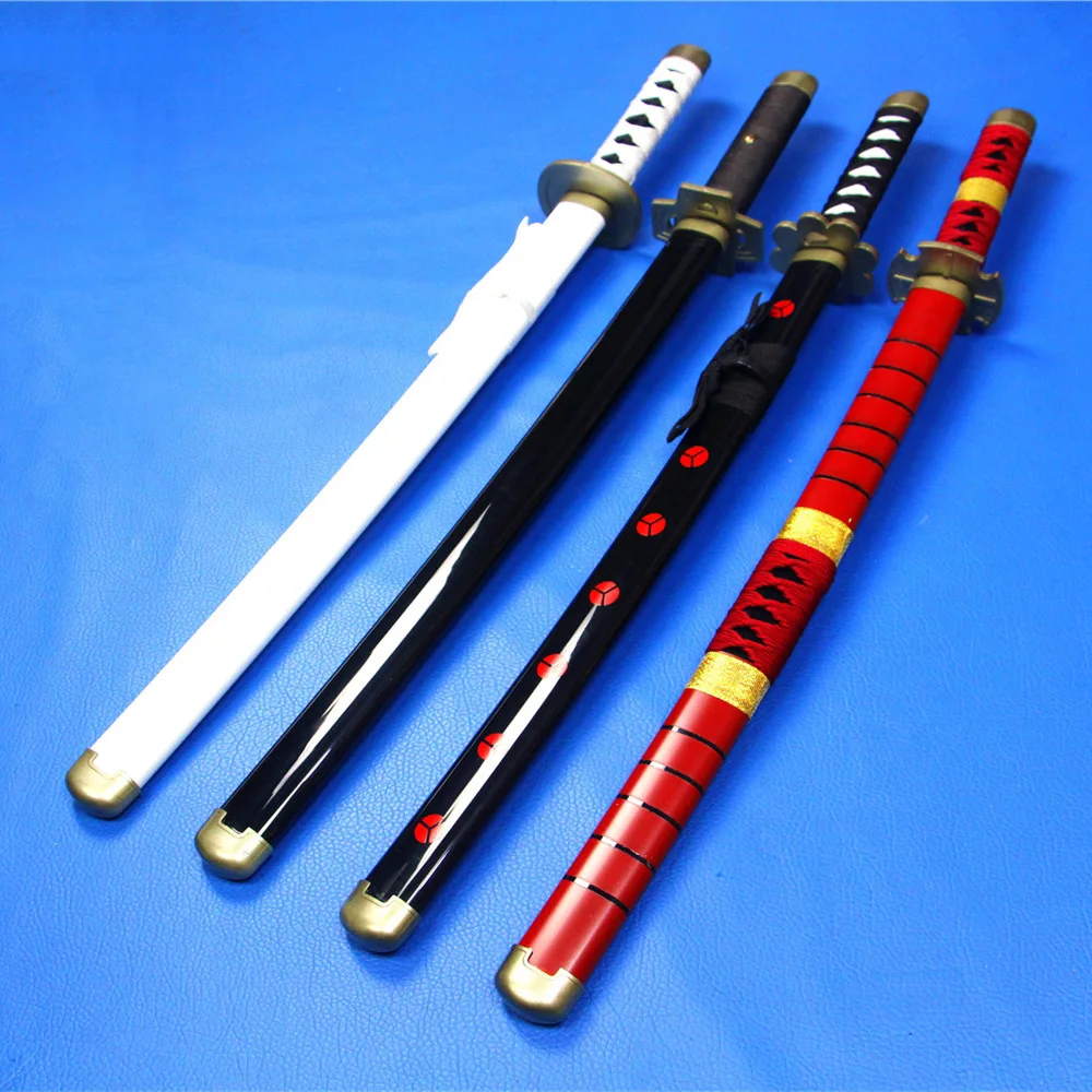 72cm Anime Roronoa Zoro Katana Sandai Kitetsu Sword Wooden Blade Zoro Cosplay Prop Real Size Japanese Katana Samurai Sabre Toy