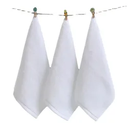 5pcs/lot Good Quality White Face Baby Towel 30*30CM Small Hand Towels Kitchen Hotel Restaurant Kindergarten Beauty Salon Towel