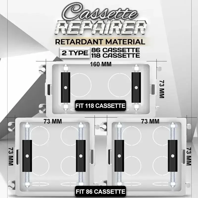 Painel de soquete para ferramentas de reparo, Cassette Screw, Repair Tools, Socket Panel, Cassette Switch, 86 Type, 86, 10Pcs