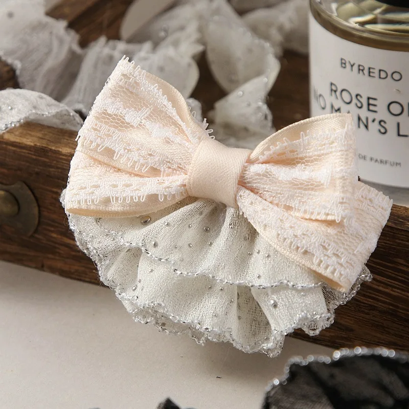 Fita de gorgorão plissada com pontos prateados 3cm x 10 jardas - guarnição de laço de cabelo DIY, fornecimento de artesanato para embrulho de presente para sapatos e chapéus