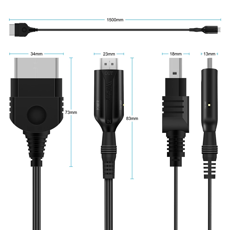 HD Link Cable for Xbox To HDMI Adapter Digital Video Audio Converter Adapter Cable 1m/3.2ft for XBOX Game for HDTV Monitor