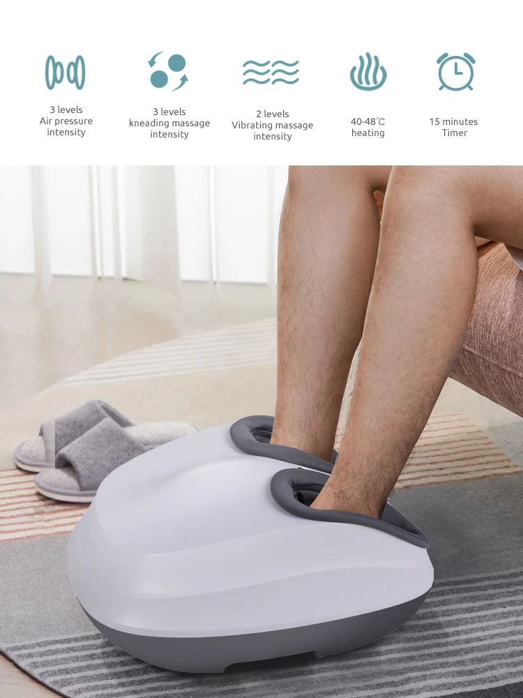 Multifunctional Electric Foot Massager Machine Kneading Roller Airbag Warm Compress Shiatsu Vibration Massage