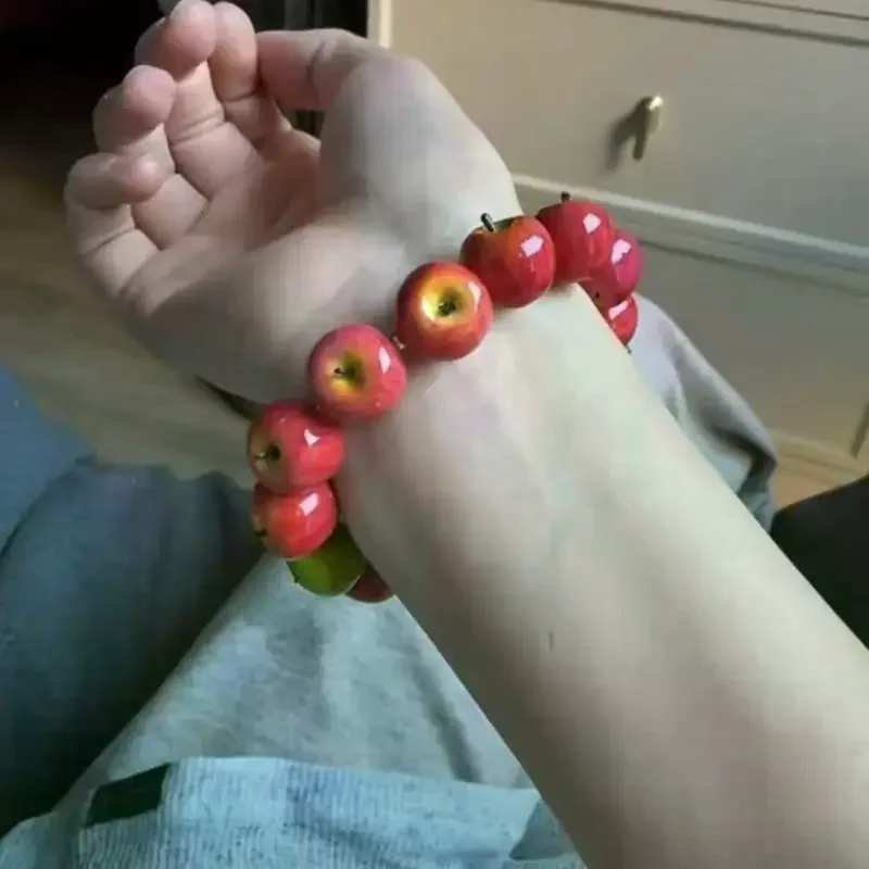 Creative Simulation Fruit Beaded Bracelet Creative Fruit Design Niche Personality Hand Jewelry Fashion Accessories Jewelry Gift