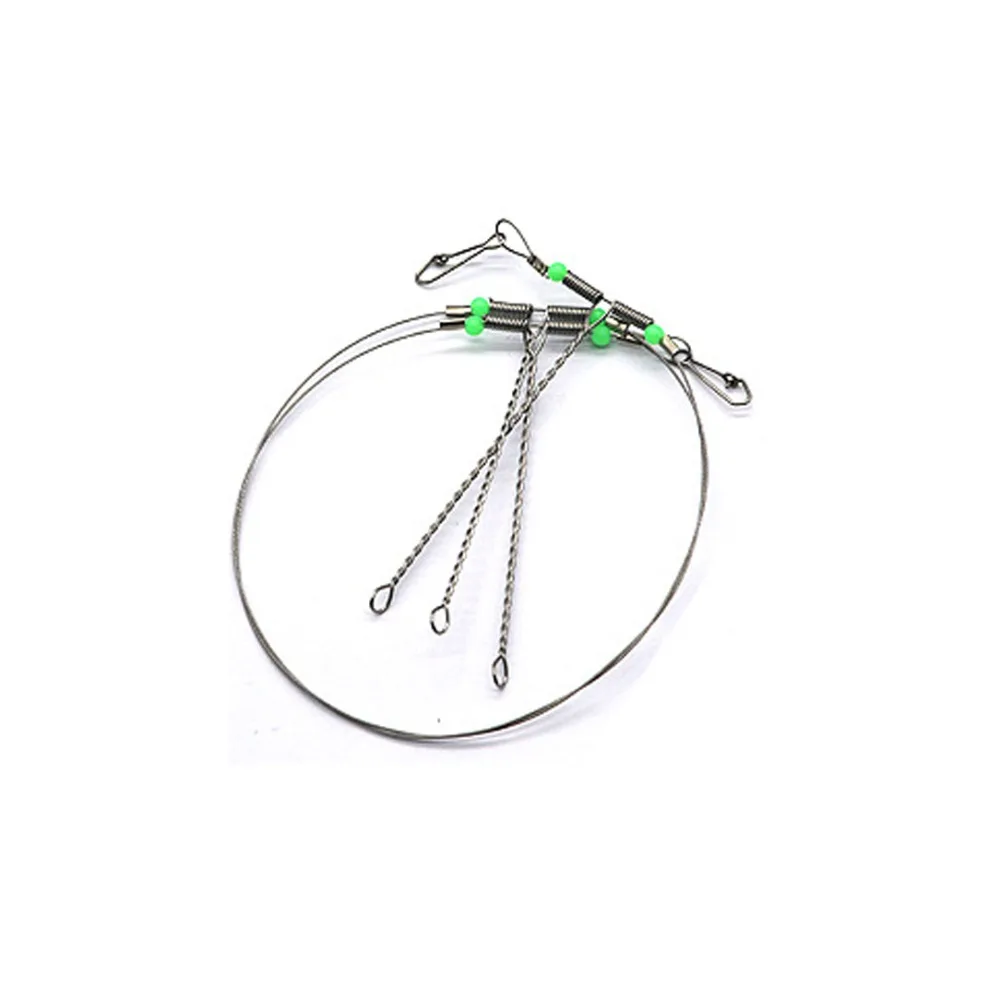 

Fishing Hooks Anti-Winding Swivel String Fishing Wire Stainless Steel Wire Leader Fish Hooks Wire Leader