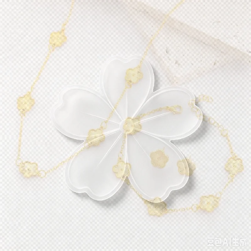 Trendy Luxury Five Leaf Flower Bracelets Necklace For Women Gold Color Flower Chain Bracelet Earrings Set Wedding Party Jewelry