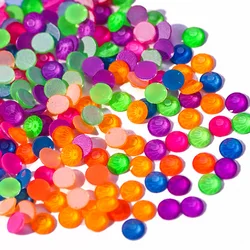 Glitter Luminous Neon Non Hotfix Rhinestones Glass Strass стразы DIY Nail Accessories Crystals Diamond for Nail Charms