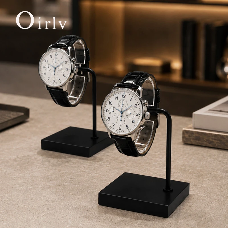 Oirlv Single Watch Stand Holder Metal Display Stand Creative Display Props Rack Couple Gift Simple Fashion Original Design