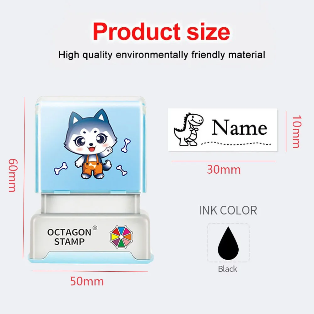 ‌Personalized Baby Name Stamp- Custom Waterproof Ink Name Seal for School Travel & Kindergarten Durable Non-Fading Gift ﻿