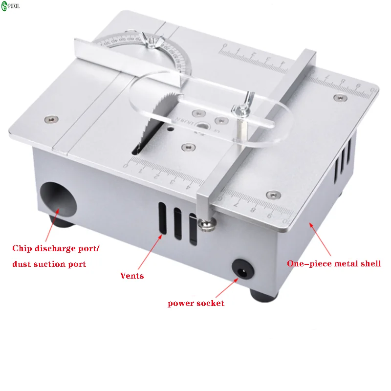 

Mini Multifunctional Table Saw spindle motor DC12V-24V Liftable Saw Blade Bench Saw DIY Circular Saw Bench Lathe Cutter Machine