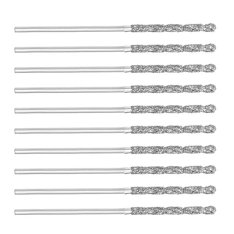 Compatible 20Pcs 1mm/0.04Inch Diamond Twist Drill Bits High Speed Steel HSS for Glass Sea Shells Stone Tiles