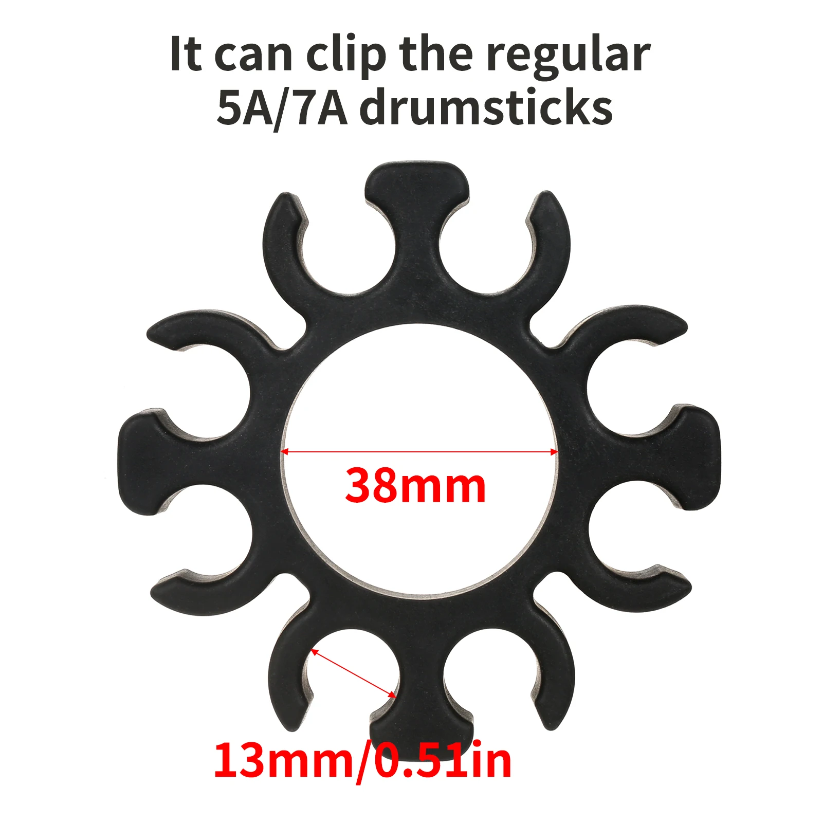 Soporte para baquetas, soporte para palillos, soporte para cepillos, varilla de tambor de goma antideslizante, sostiene hasta 4 pares