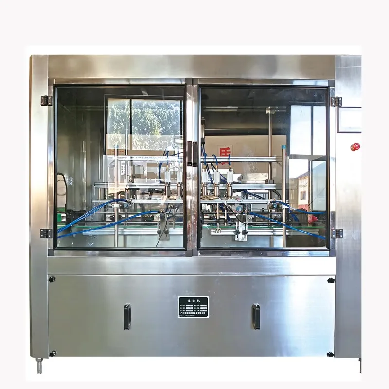Customized multi‑head linear liquid filling machine oil bottling unit touch screen control for edible oil food factory