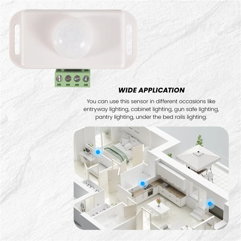 SCLS PIR อินฟราเรด Motion Sensor Detector, DC 12 V-24 V Strip Light Motion Sensor Switch, สําหรับตู้บันไดห้องครัว